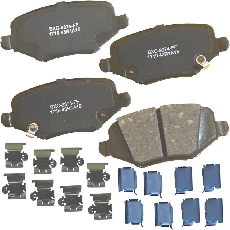 Bendix Premium SBC1719 Ceramic Rear Brake Pads for Chrysler Town & Country 2016-2012, Dodge Grand Caravan 2016-2012, Journey 2013, Ram C/V 2015-2012, Volkswagen Routan 2014 - Image 1